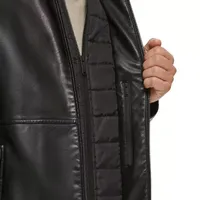 Dockers Mens Faux Leather Filled Coat