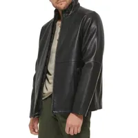 Dockers Mens Faux Leather Filled Coat