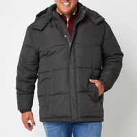 St. John's Bay Mens Hooded Big and Tall Heavyweight Puffer Jacket