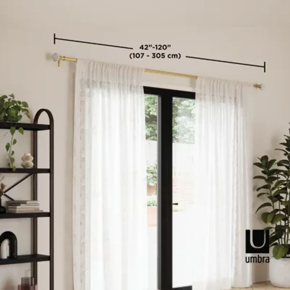 Umbra Pleat 1 IN Adjustable Curtain Rod