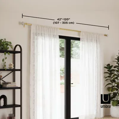 Umbra Pleat 1 IN Adjustable Curtain Rod