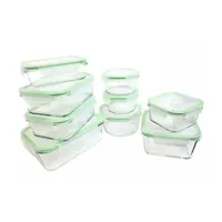 Kinetic Gogreen Glassworks 18-Pc. Oven Safe Glass Food Storage Set