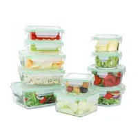 Kinetic Gogreen Glassworks 22-Pc. Oven Safe Glass Food Storage Set