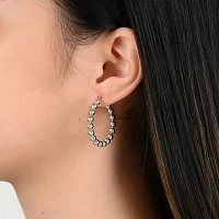 Sterling Silver 30mm Round Hoop Earrings