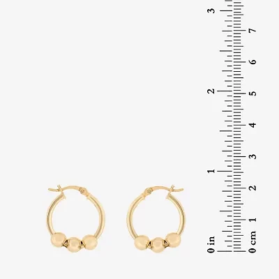 18K Gold Over Silver 1 Inch Hoop Earrings