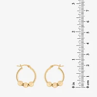 18K Gold Over Silver 1 Inch Hoop Earrings