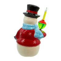 Kurt Adler 10-Inch Ceramic With Bubble Christmas Tabletop Decor