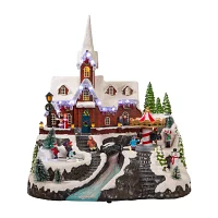 Kurt Adler 15-Inch Musical Church Lighted Christmas Tabletop Decor