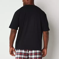 Stafford Mens Big Short Sleeve Crew Neck Pajama Top