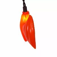 Kurt Adler 25 Purple Orange Bat Indoor Outdoor Icicle Lights