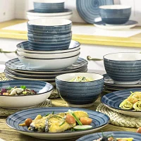 Elama 24-pc. Stoneware Dinnerware Set