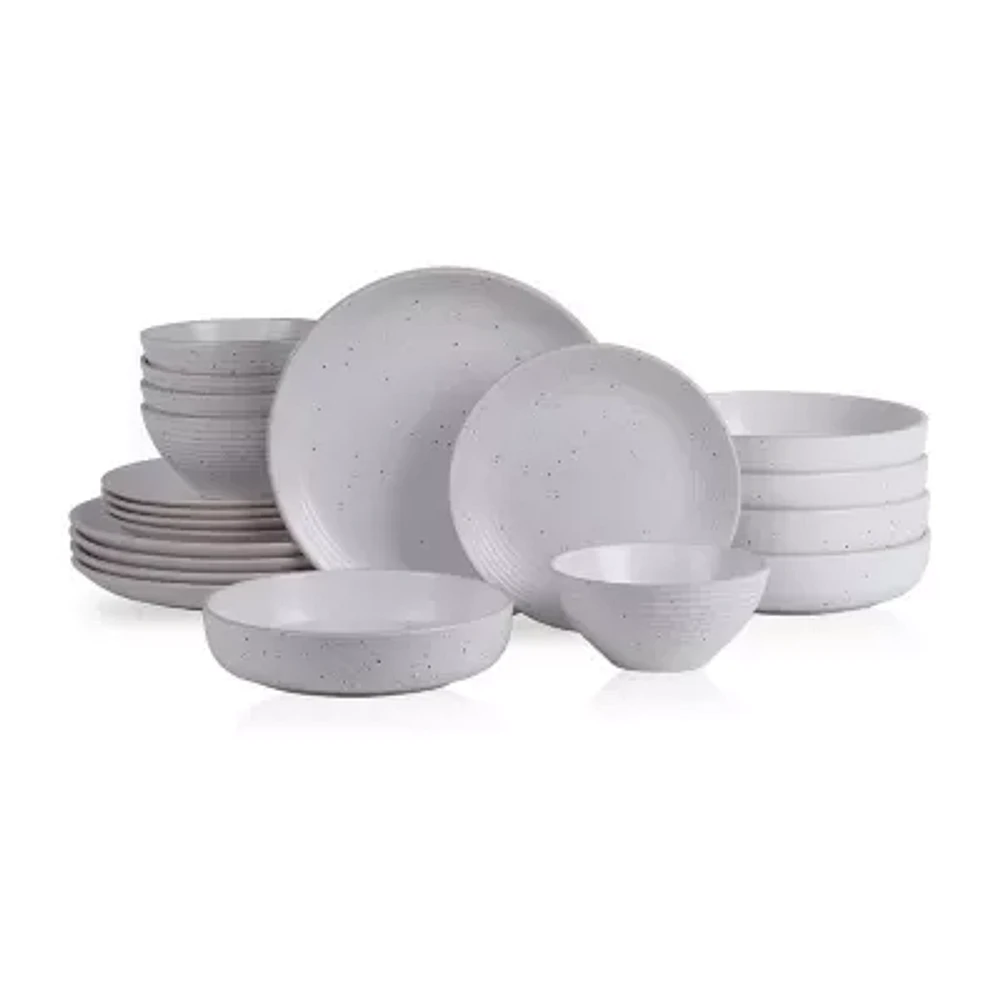 Elama 20pc Dinnerware Set 20-pc. Stoneware Dinnerware Set