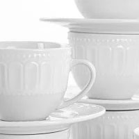 Elama Charlotte 6-pc Mug & Saucer Set