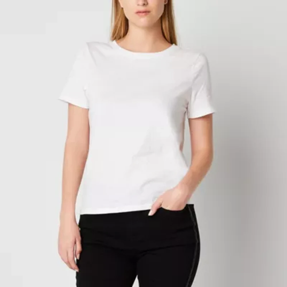 a.n.a Womens Crew Neck Short Sleeve T-Shirt