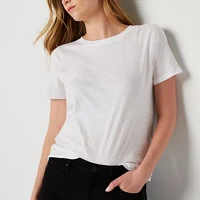 a.n.a Womens Crew Neck Short Sleeve T-Shirt