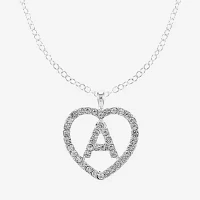 Monet Jewelry Initial Pendant Necklace And Stud Earring 2-pc. Glass Heart Set
