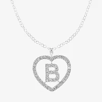 Monet Jewelry Initial Pendant Necklace And Stud Earring 2-pc. Glass Heart Set