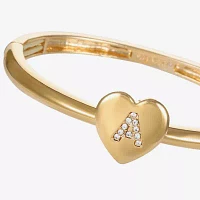 Monet Jewelry Initial Glass Heart Stretch Bracelet