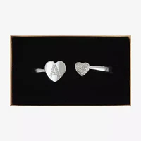 Monet Jewelry Initial Glass Heart Cuff Bracelet