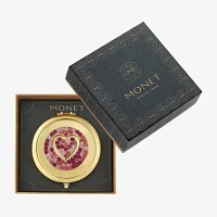 Monet Jewelry Initial Gold Tone Heart Compact Mirror