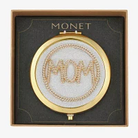 Monet Jewelry Mom Gold Tone Compact Mirror