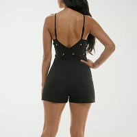 City Triangle Sleeveless Romper-Juniors