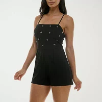 City Triangle Sleeveless Romper-Juniors