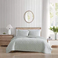 Stone Cottage Willow Way Ticking Stripe Quilt Set