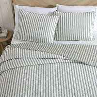 Stone Cottage Willow Way Ticking Stripe Quilt Set