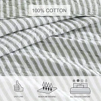 Stone Cottage Willow Way Ticking Stripe Quilt Set