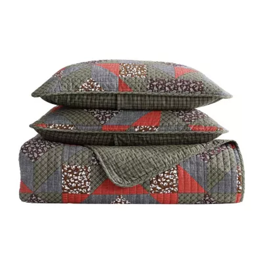 Eddie Bauer Block Patchwork Quilt Set