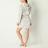 Sleep Chic Womens Fleece Long Sleeve Mid Length Robe