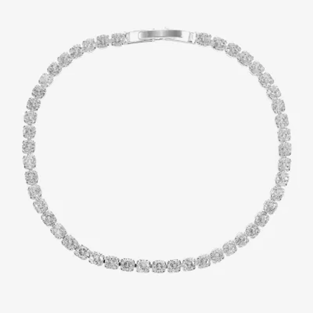 Sparkle Allure Cubic Zirconia Pure Silver Over Brass 7.5 Inch Round Tennis Bracelet