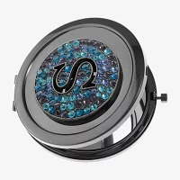 Monet Jewelry Initial Gray Round Compact Mirror