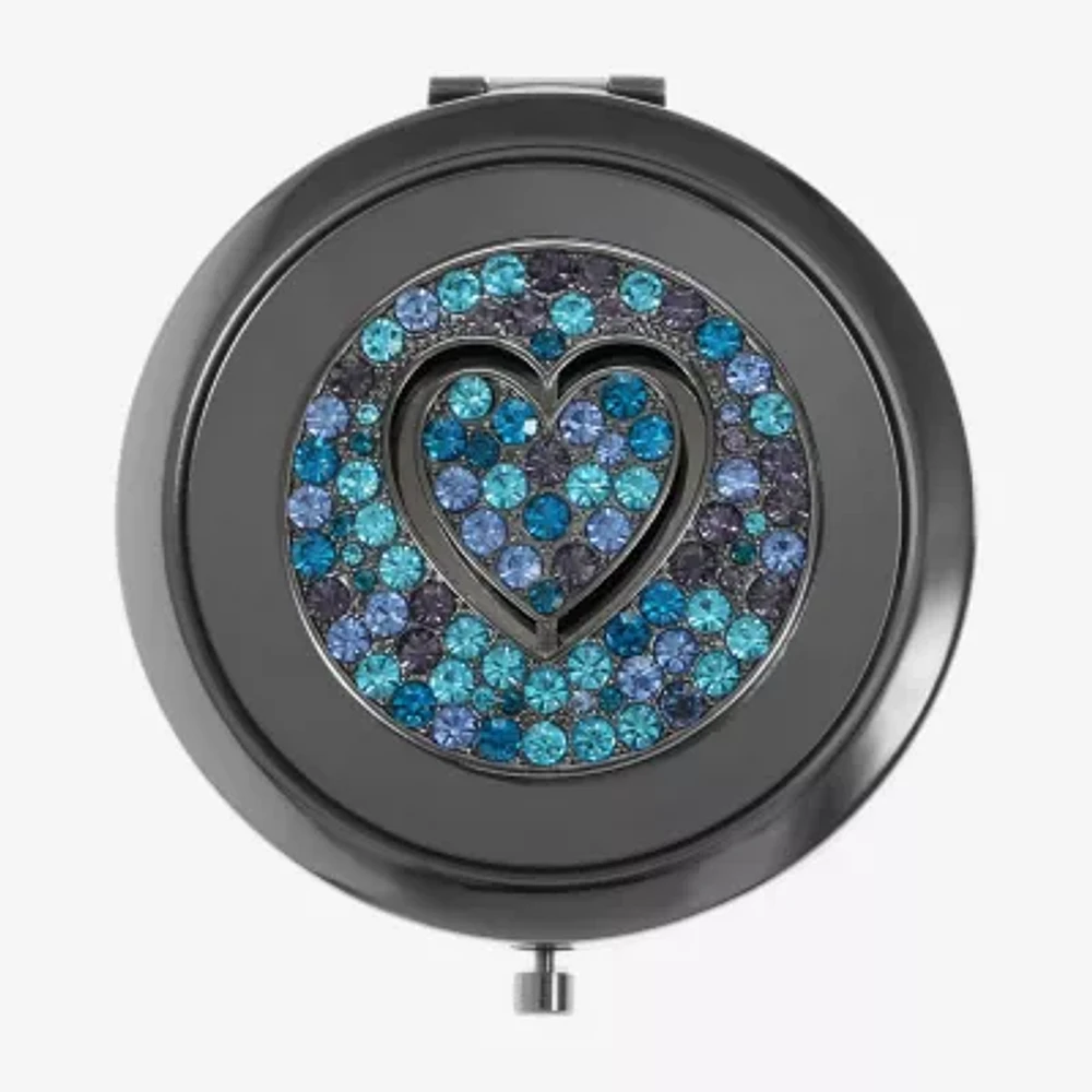 Monet Jewelry Gray Heart Compact Mirror