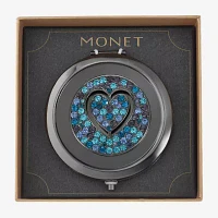 Monet Jewelry Gray Heart Compact Mirror