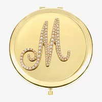 Monet Jewelry Initial Gold Tone Compact Mirror