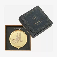 Monet Jewelry Initial Gold Tone Compact Mirror