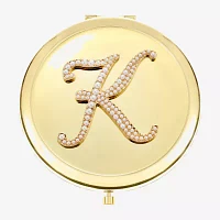 Monet Jewelry Initial Gold Tone Compact Mirror
