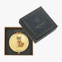 Monet Jewelry Fox Gold Tone Compact Mirror