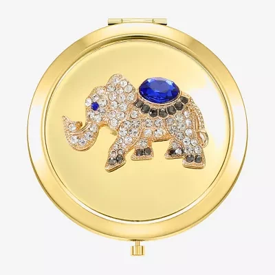 Monet Jewelry Elephant Gold Tone Compact Mirror