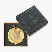 Monet Jewelry Gold Tone Butterfly Compact Mirror