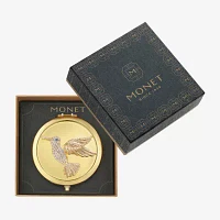 Monet Jewelry Gold Tone Hummingbird Gold Tone Compact Mirror