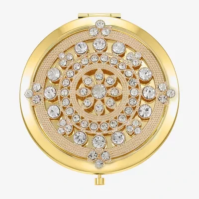 Monet Jewelry Gold Tone Snowflake Gold Tone Compact Mirror