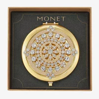 Monet Jewelry Gold Tone Snowflake Gold Tone Compact Mirror