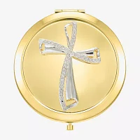 Monet Jewelry Gold Tone Gold Tone Cross Compact Mirror