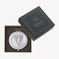 Monet Jewelry Silver Tone Silver Tone Wing Compact Mirror