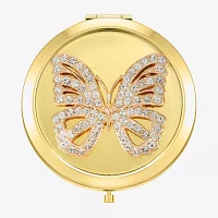 Monet Jewelry Gold Tone Gold Tone Butterfly Compact Mirror