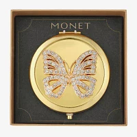 Monet Jewelry Gold Tone Gold Tone Butterfly Compact Mirror