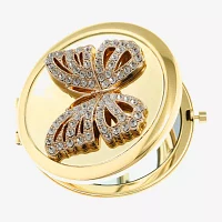 Monet Jewelry Gold Tone Gold Tone Butterfly Compact Mirror